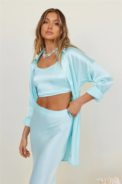 SNDYS Mystic Hemdblusenkleid Sky