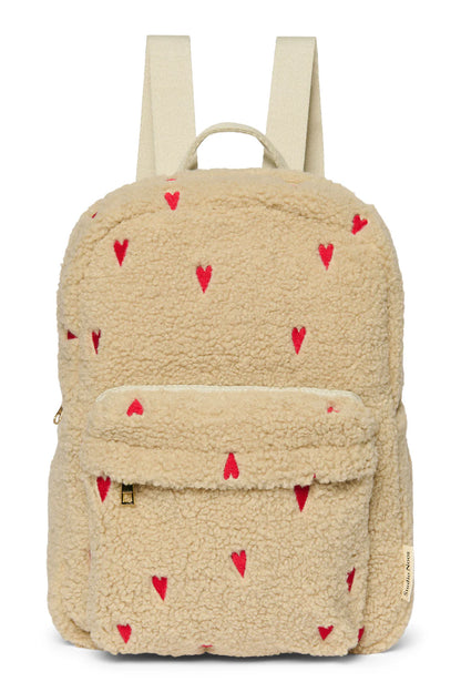 Ecru Hearts Teddy Midi Backpack