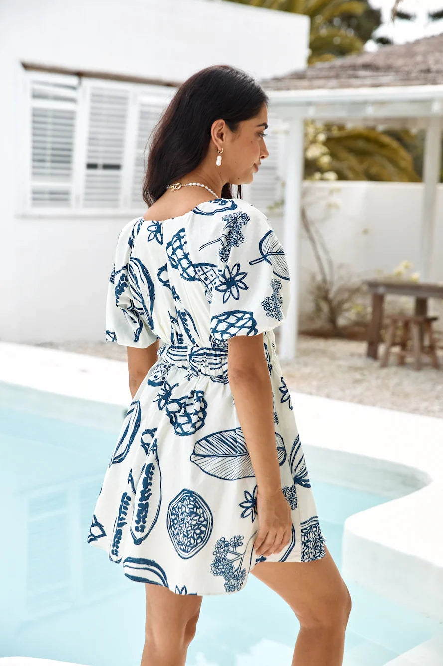 Somewhere Coastal Minikleid Marineblau