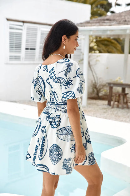 Somewhere Coastal Minikleid Marineblau