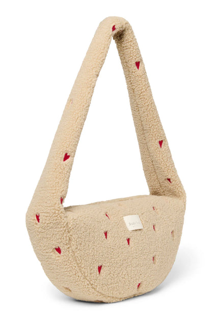 Ecru Hearts Teddy Mini Cross Body Bag