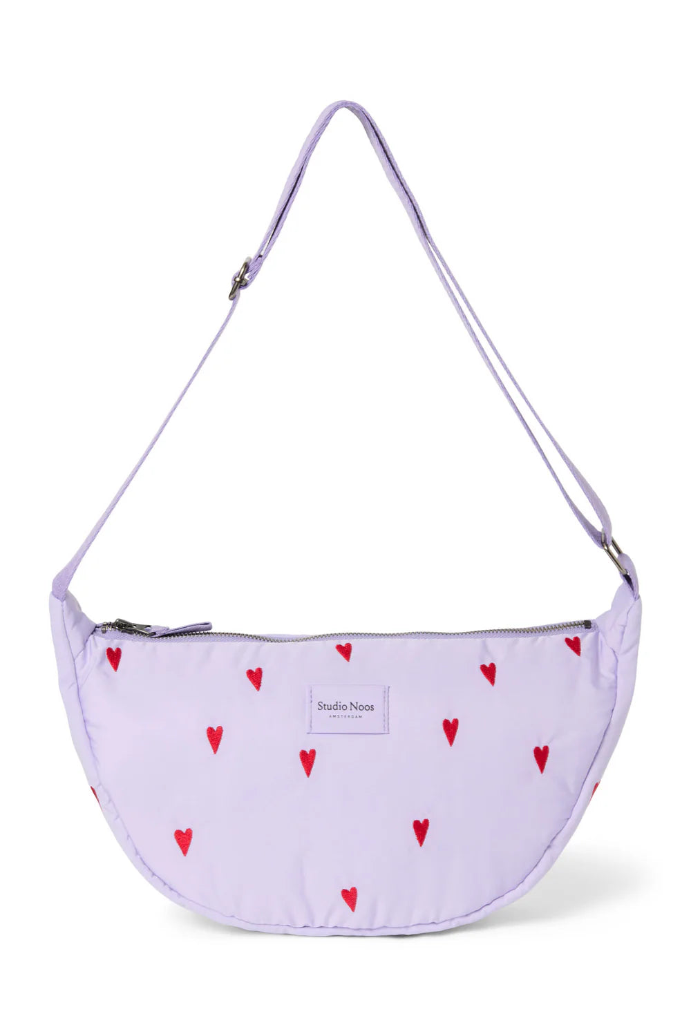 Purple Hearts Puffy Adult Fanny Pack