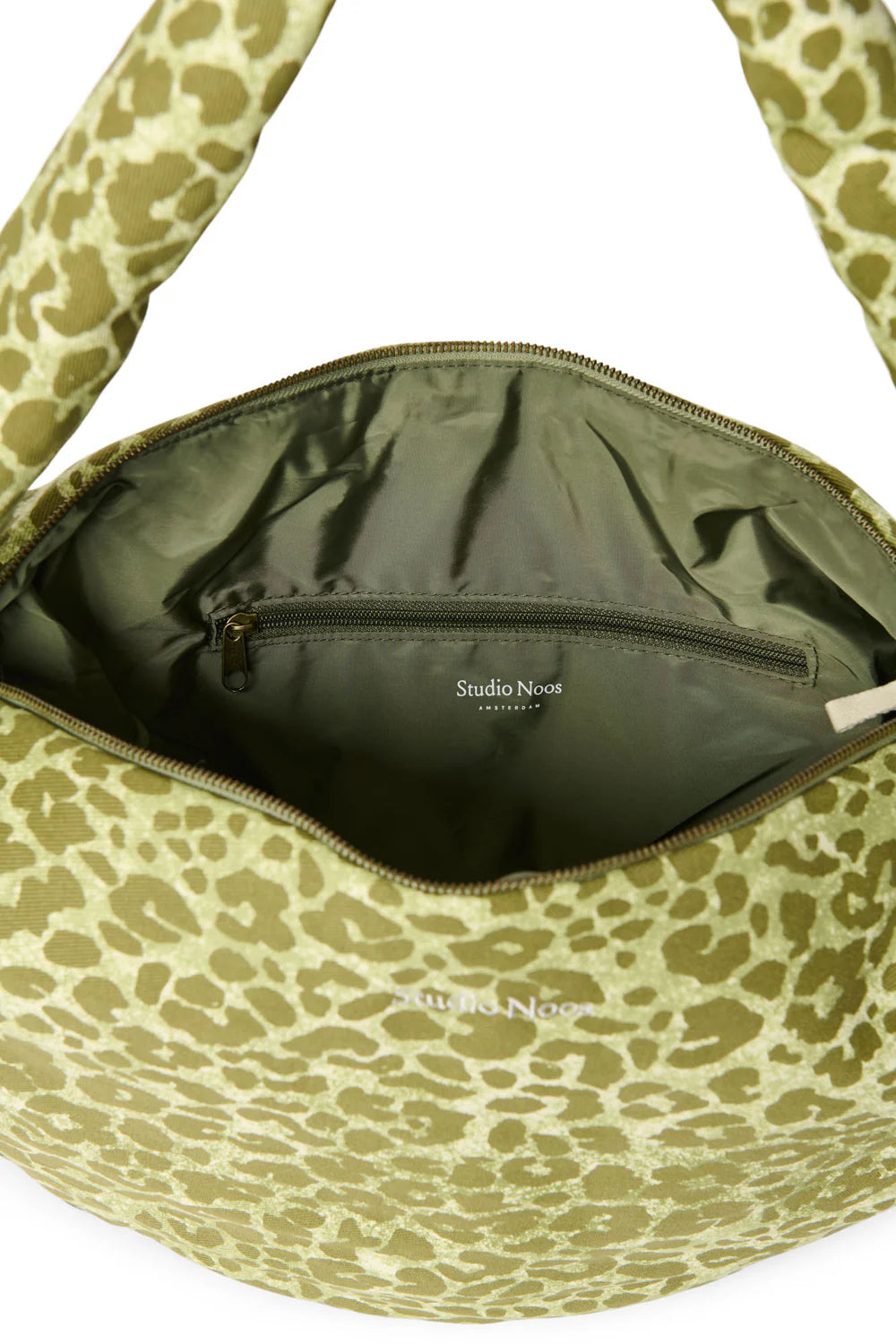 Brown Leopard Cotton Cross Body Bag