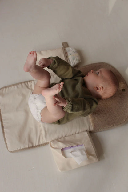 Ecru Teddy Changing Mat Plus