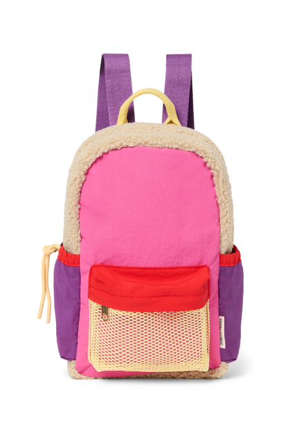 Patchwork Mini Backpack | Bright Pink